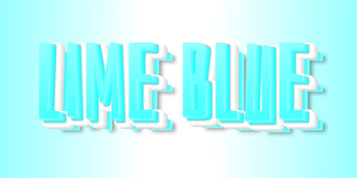 Lime Blue Text