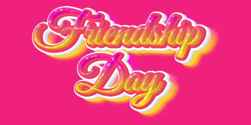 Love Effect Friendship Day Text